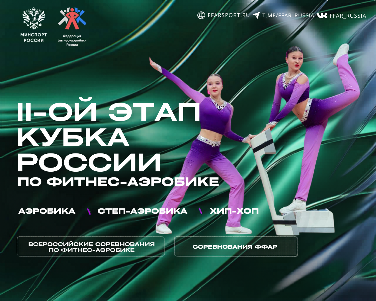 Открыта регистрация на II Этап Кубка России и Всероссийские соревнования по фитнес-аэробике